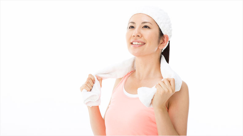 有酸素運動をする女性
